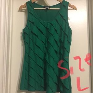 Emerald Green Ruffle Tank